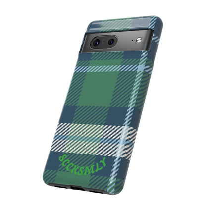 Earth and Sky Plaid Tough Phone Case for Google Pixel