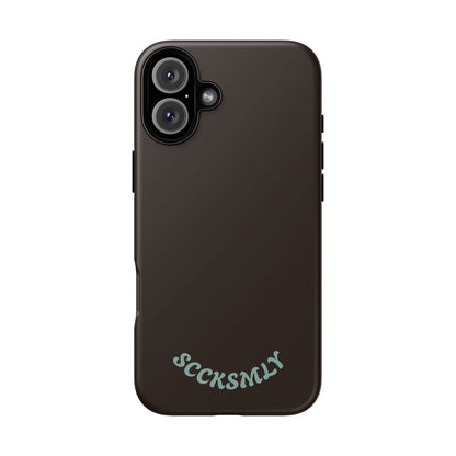 SOLID Espresso Mint Tough Phone Case for Apple