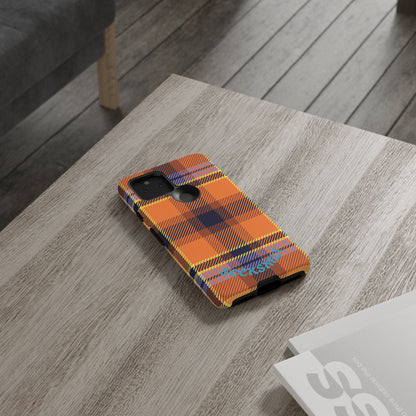 Orange Sickle Plaid Phone Case for Google Pixel