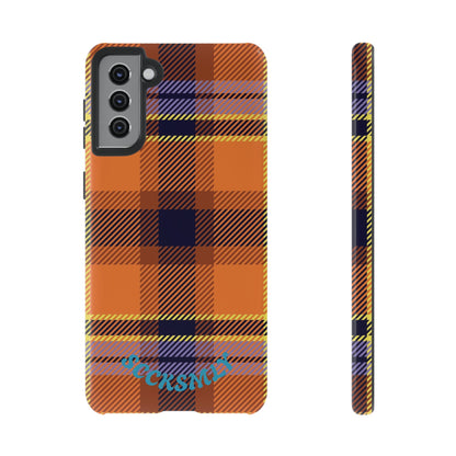 Orange Sickle Plaid Phone Case for Samsung