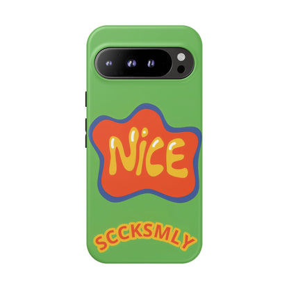 Green "NICE" Tough Phone Case for Google Pixel