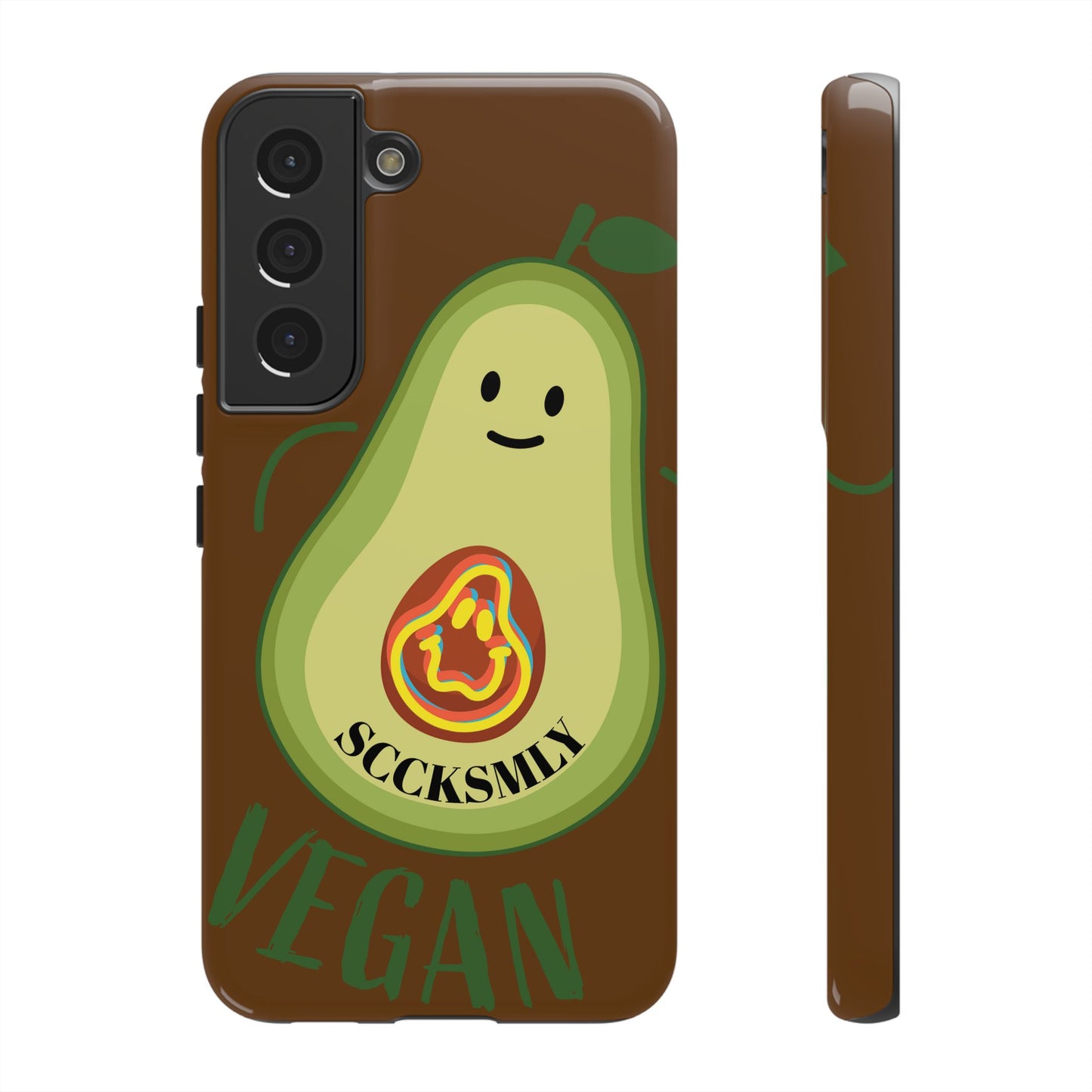 Playful Vegan Avocado Phone Case for Samsung