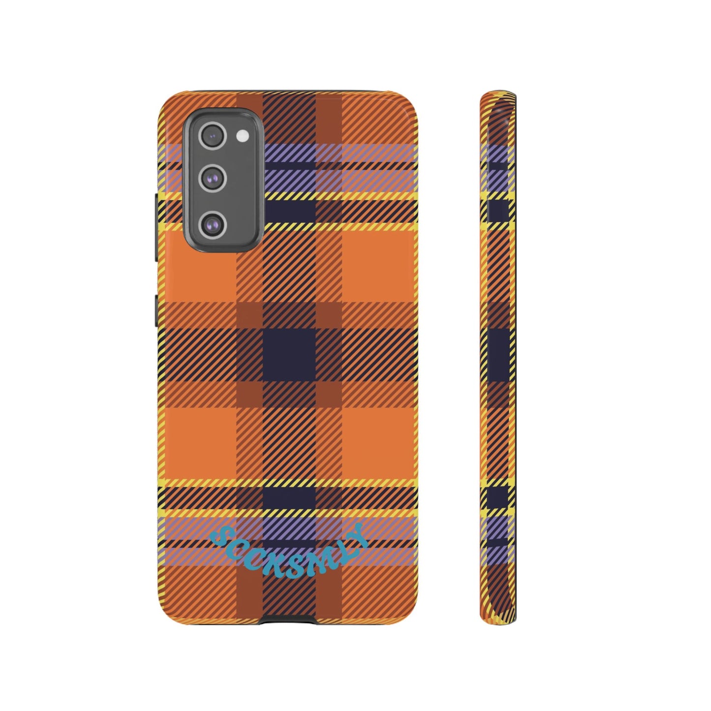Orange Sickle Plaid Phone Case for Samsung
