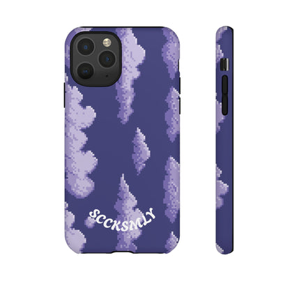 Lilac Pixel Cloud Tough Phone Case for Apple
