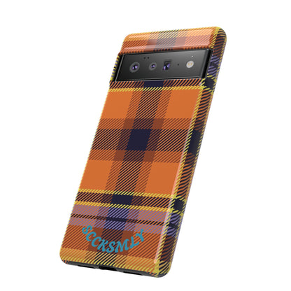 Orange Sickle Plaid Phone Case for Google Pixel