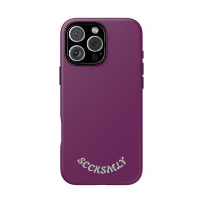 SOLID Amethyst Matte Tough Phone Case for Apple