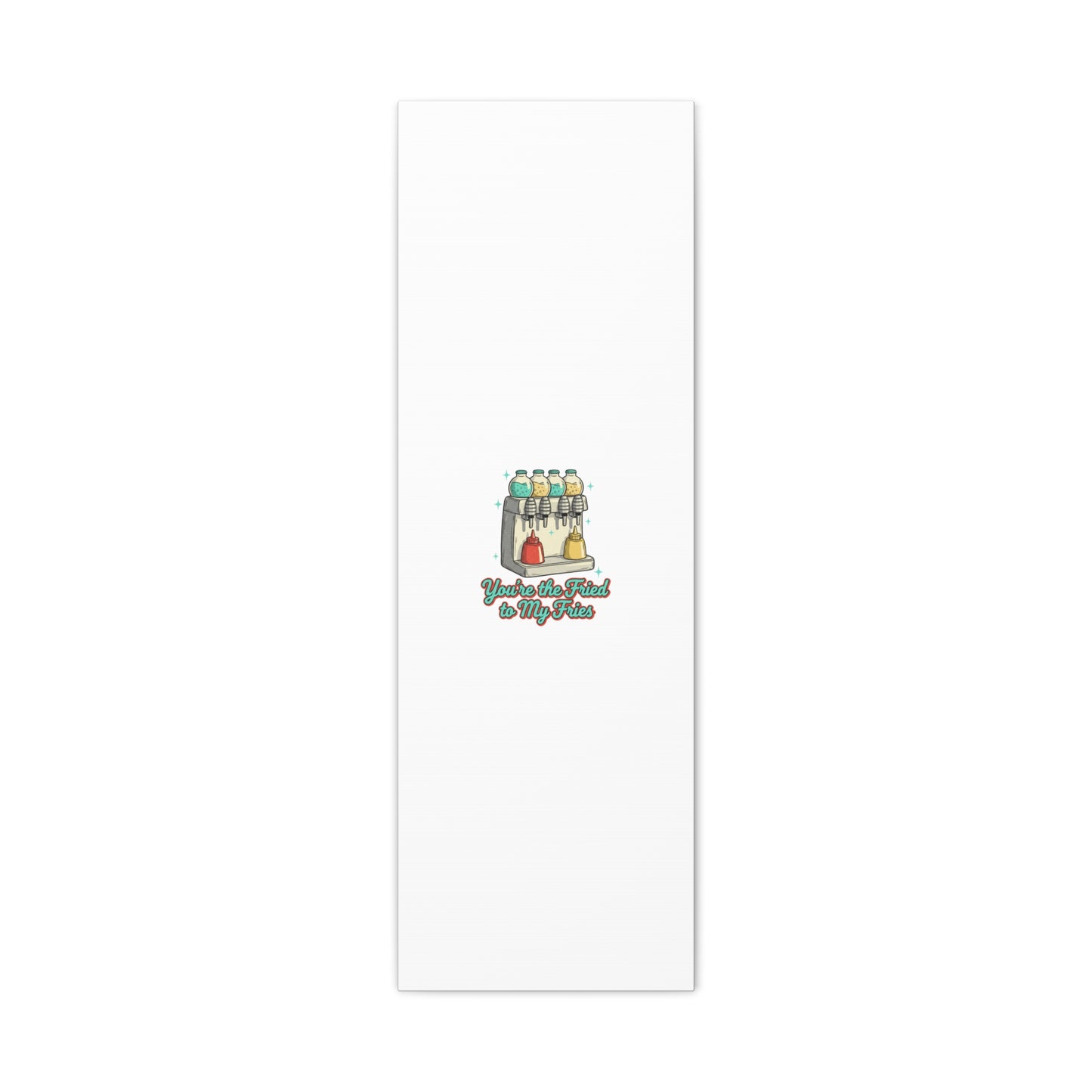You’re the Fried to My Fries Canvas | Retro Diner Matchbook, Pantry Label Art