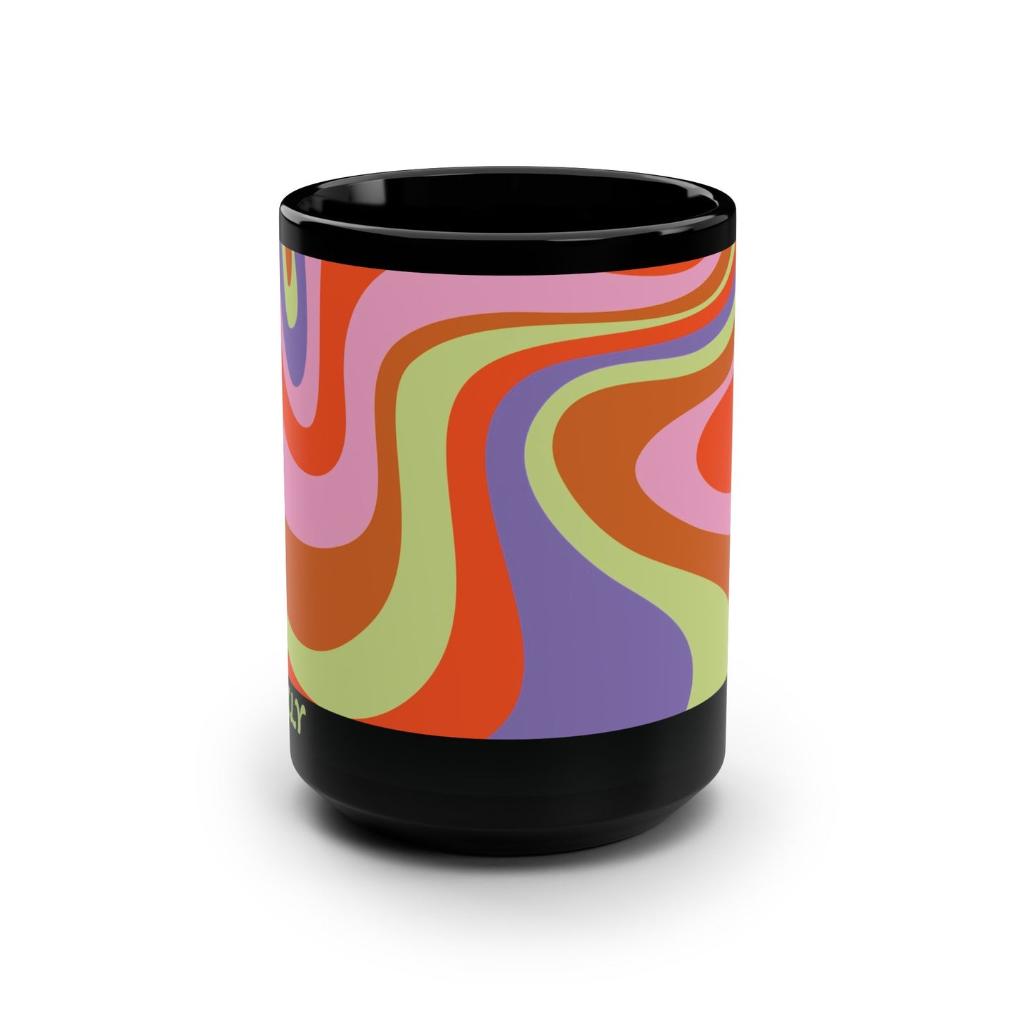 Mug Curvy Swirl 15 oz — Black