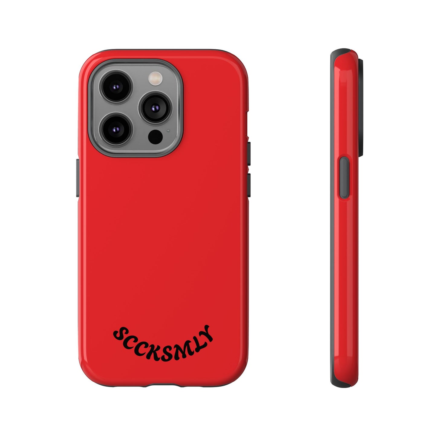 SOLID Screaming Red Tough Case for Apple