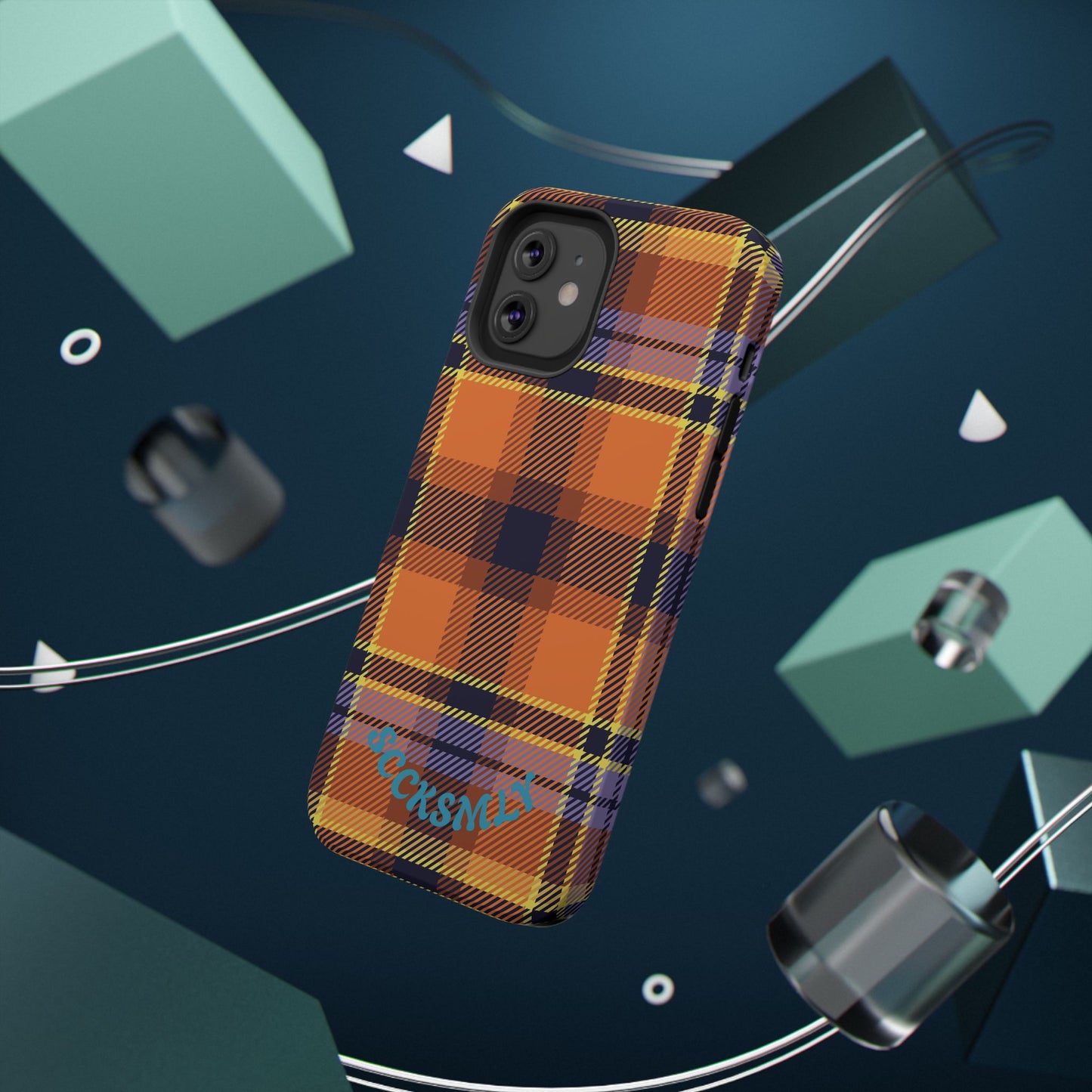 Orange Sickle Plaid  Phone Case for Apple