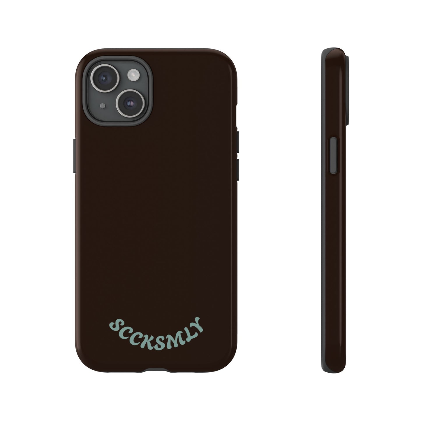 SOLID Espresso Mint Tough Phone Case for Apple