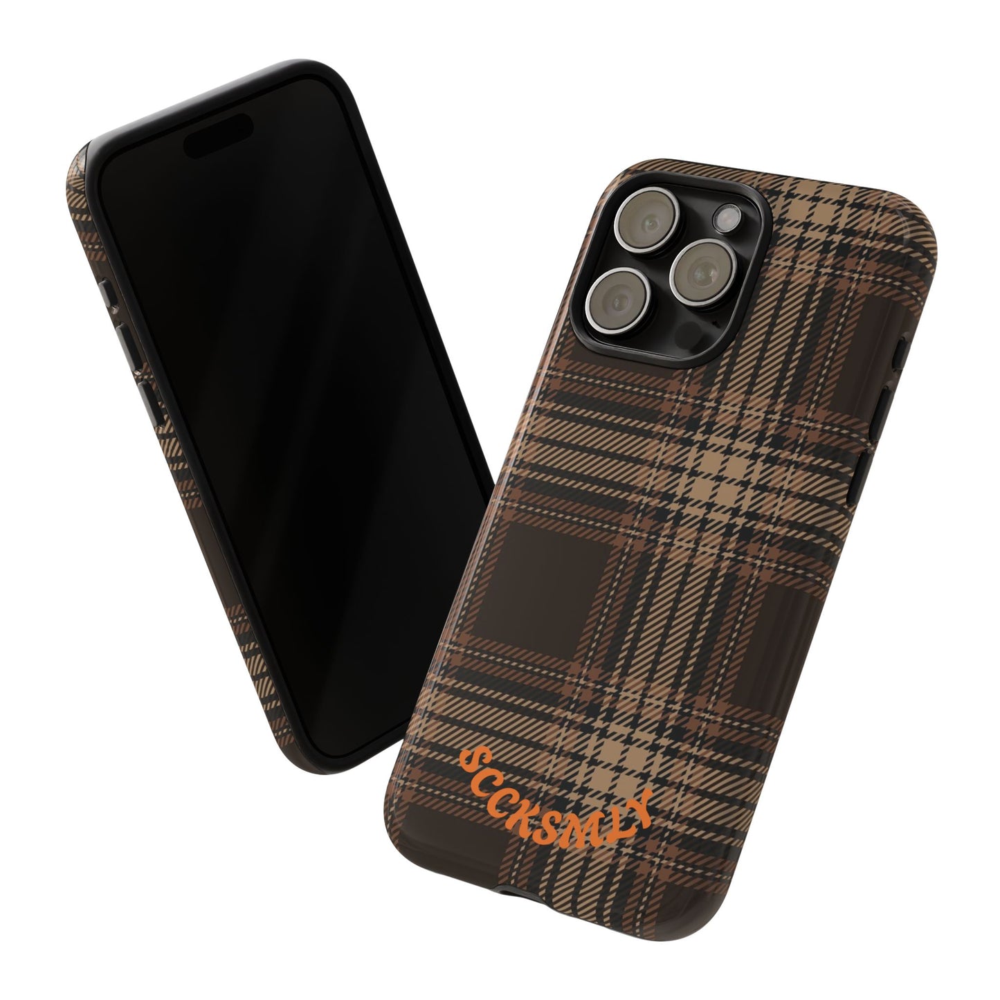 Brown Bread Plaid Tough Phone Case for Apple