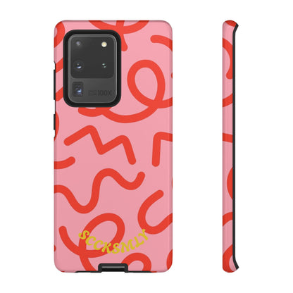 Red Candy Swirls Tough Phone Case for Samsung