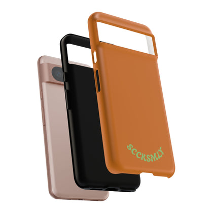 SOLID Terracotta Coal Tough Case for Google Pixel