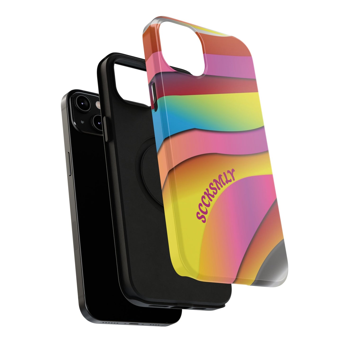 Modern Retro Rainbow Phone Case for Apple