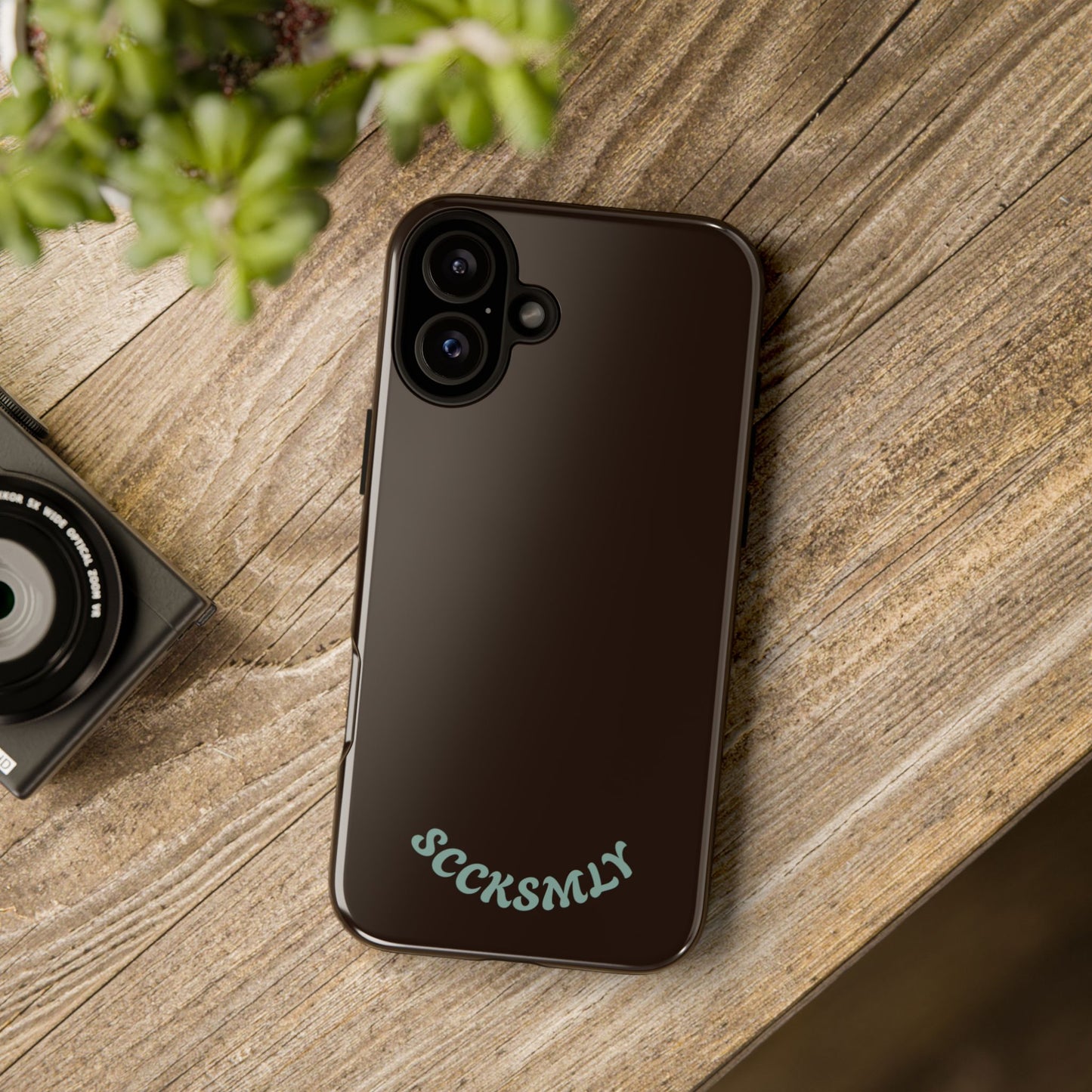 SOLID Espresso Mint Tough Phone Case for Apple