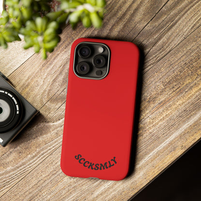 SOLID Screaming Red Tough Case for Apple