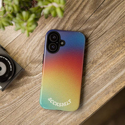 Faded Sunset Aura Tough Phone Case for Apple