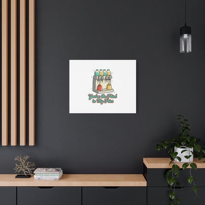 You’re the Fried to My Fries Canvas | Retro Diner Matchbook, Pantry Label Art