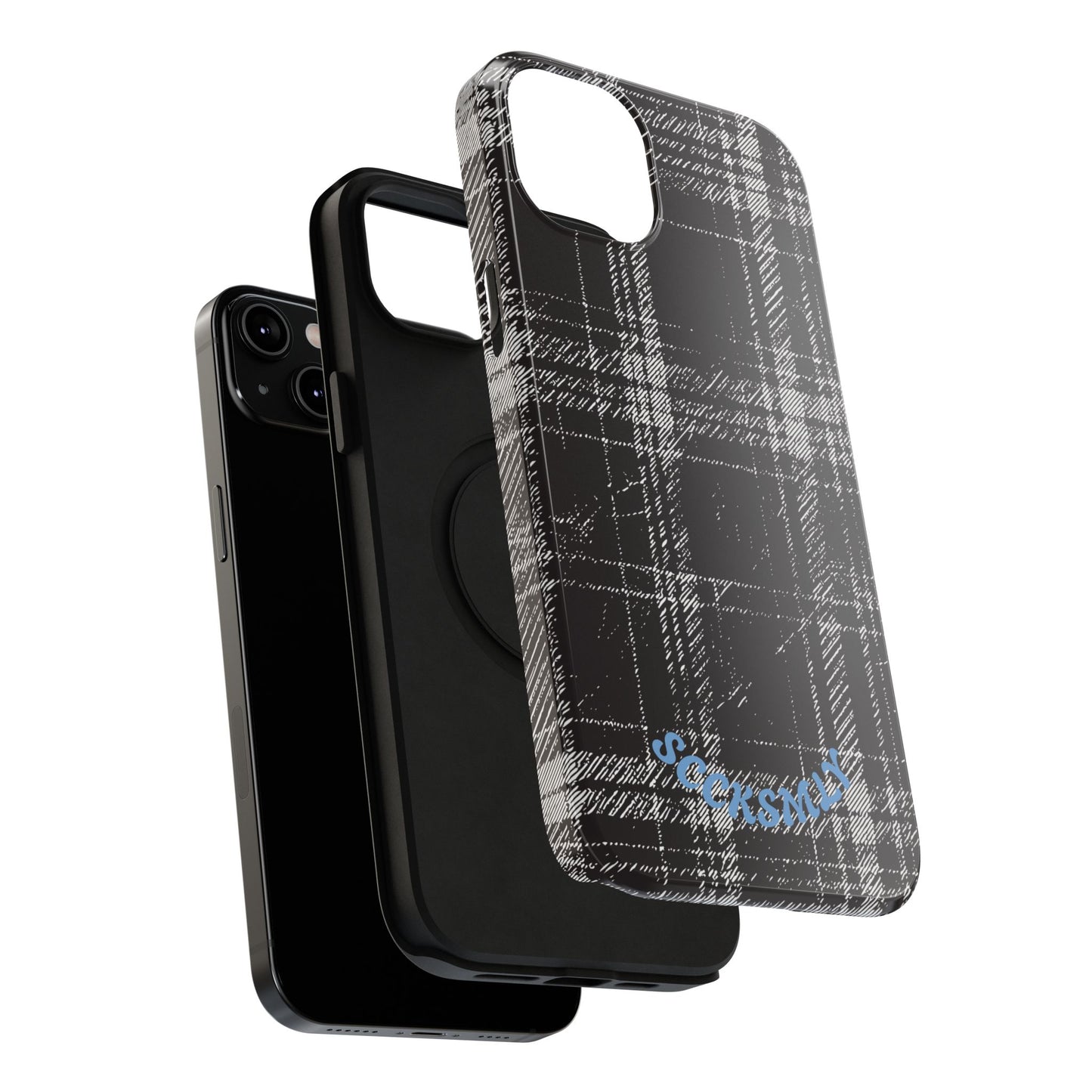 Smoky Grungy Plaid Phone Case for Apple