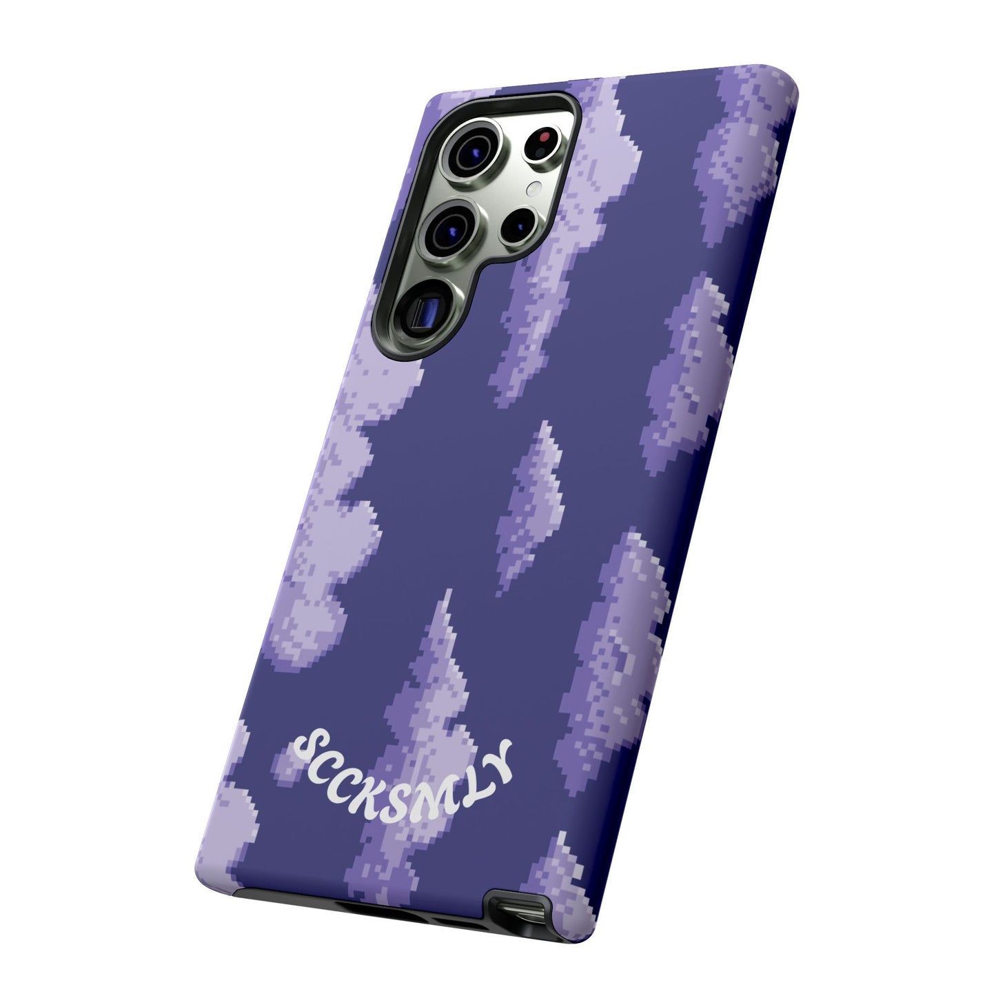 Lilac Pixel Cloud Tough Phone Case for Samsung
