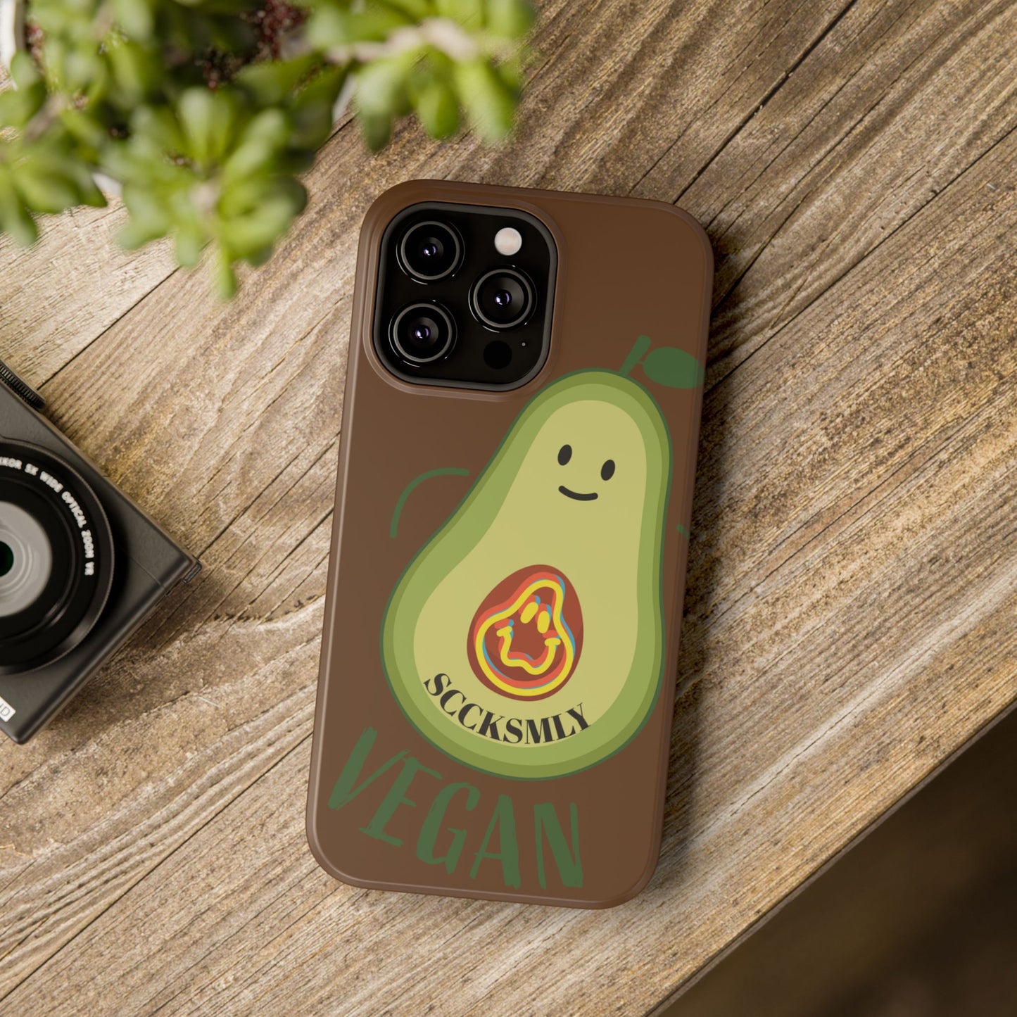 Playful Vegan Avocado Tough Phone Case Apple