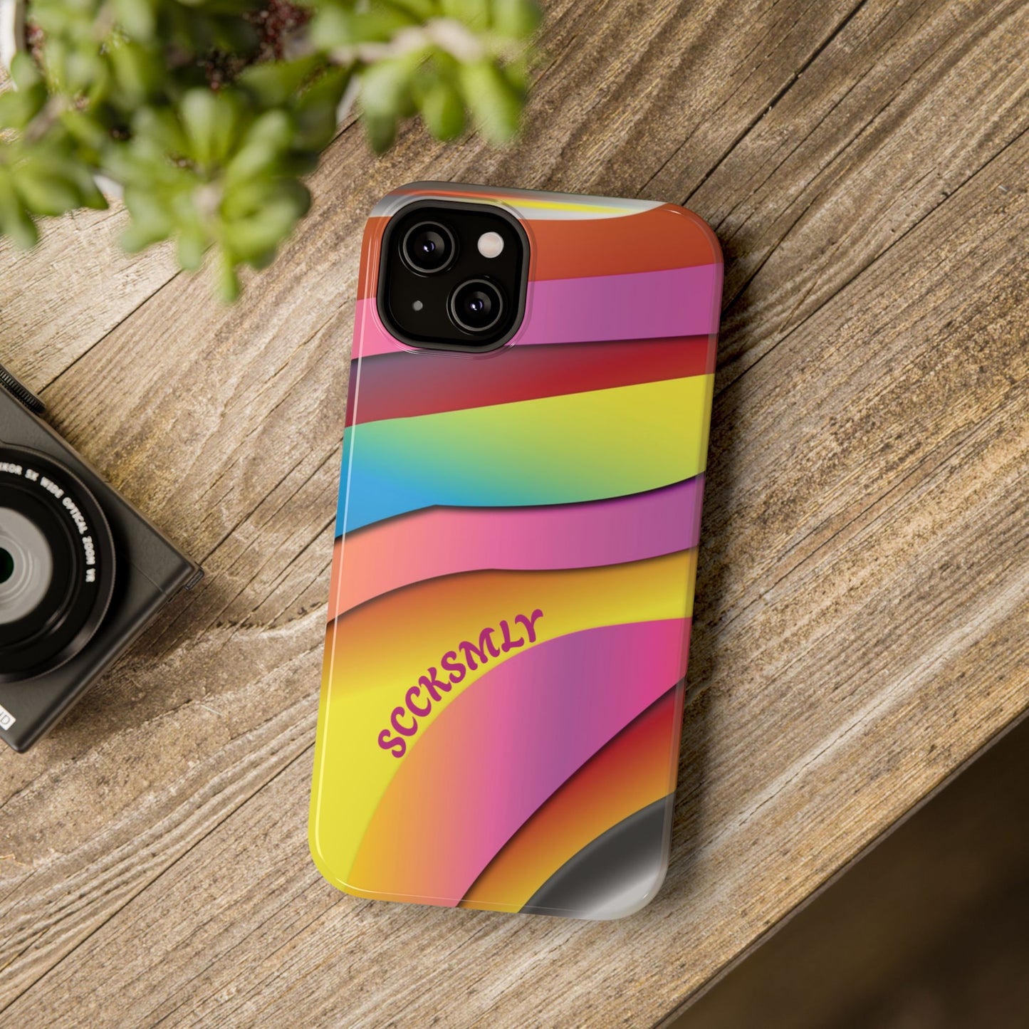 Modern Retro Rainbow Phone Case for Apple