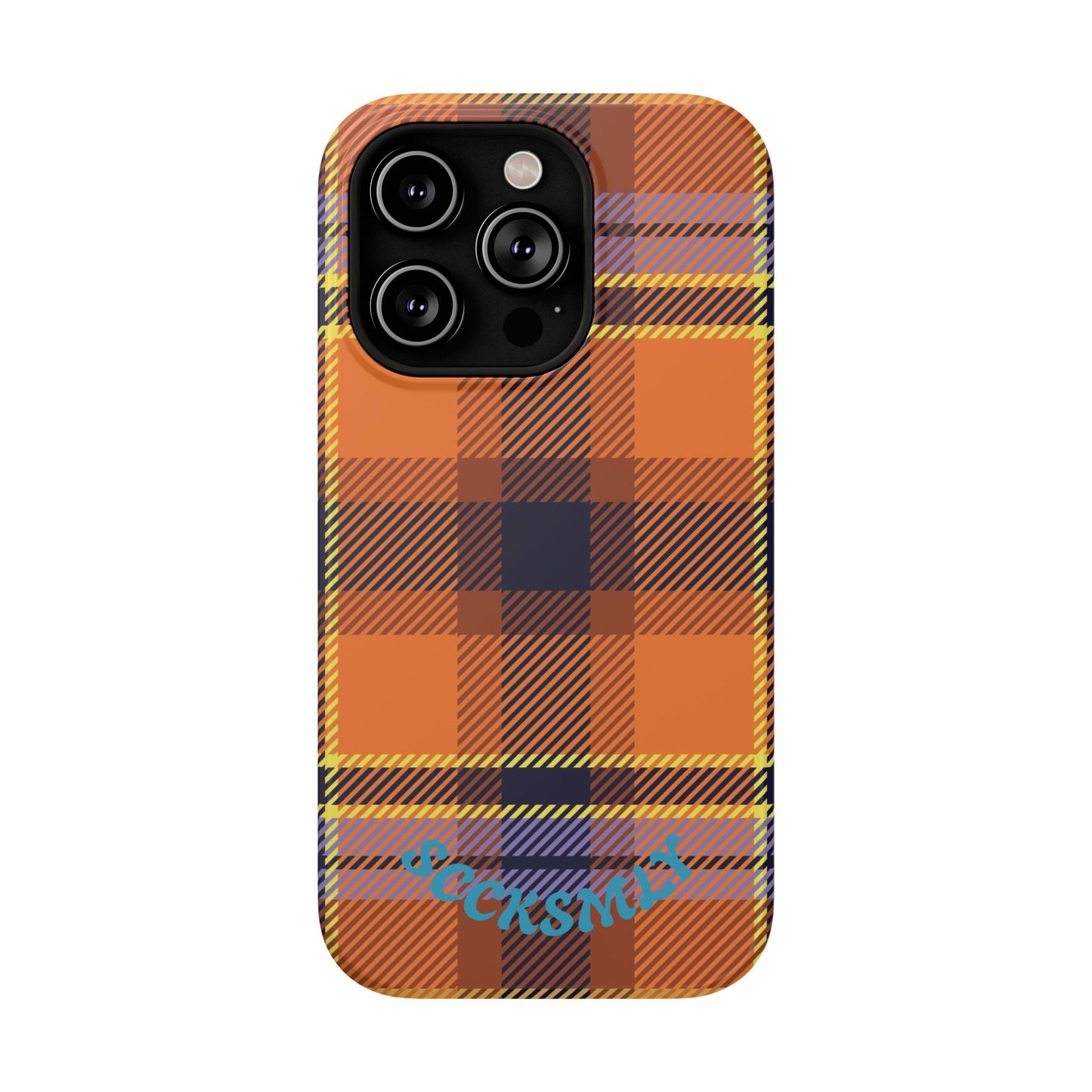 Orange Sickle Plaid  Phone Case for Apple