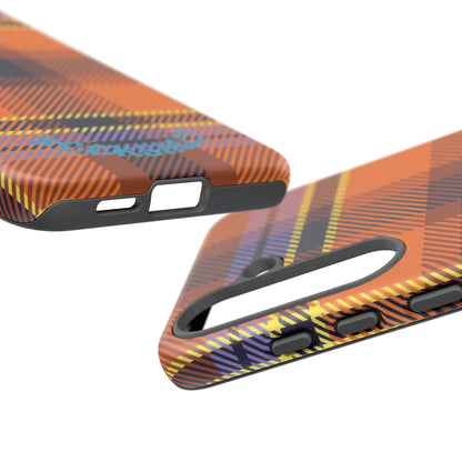 Orange Sickle Plaid Phone Case for Samsung