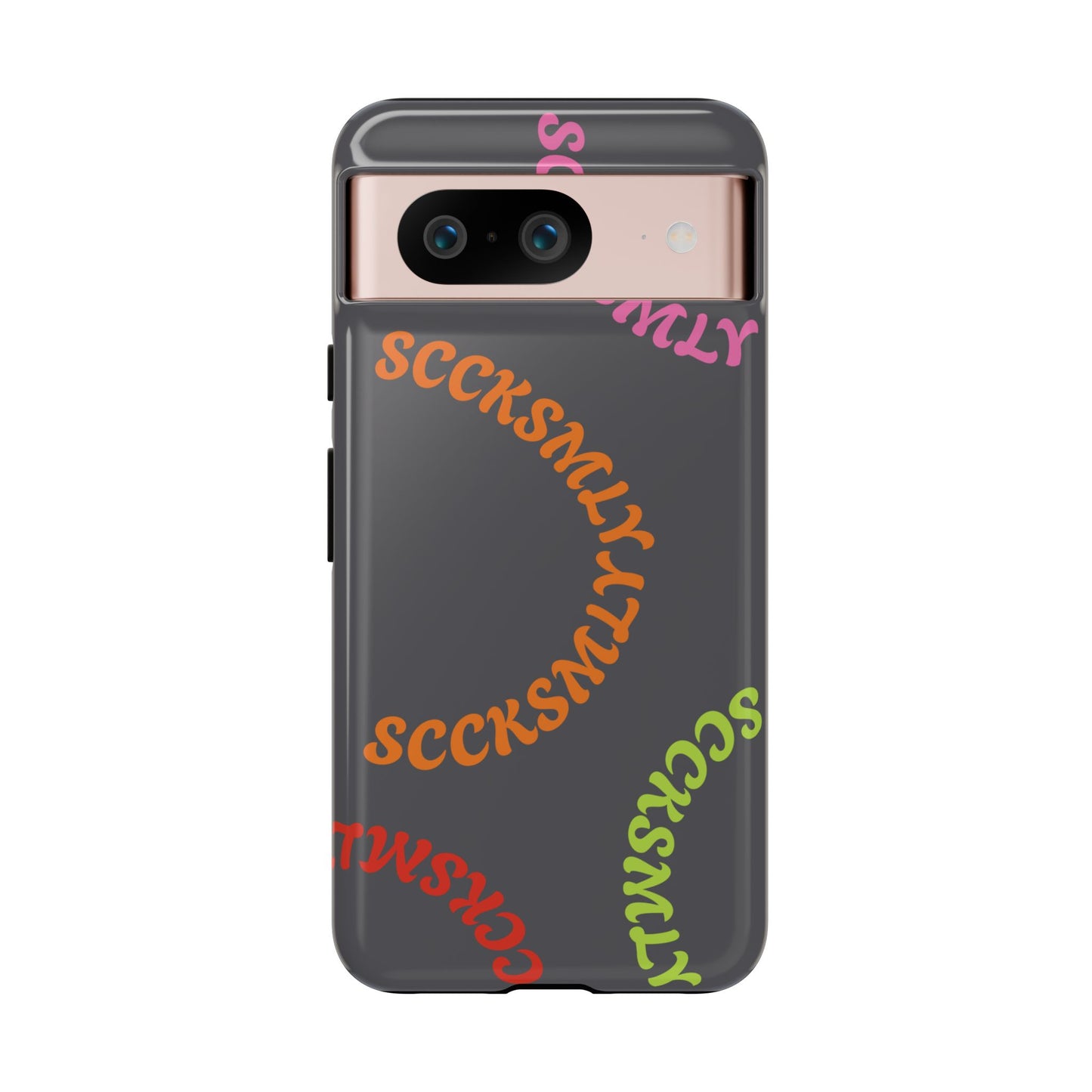 Y2K Wavy Script Tough Case for Google Pixel- Gray