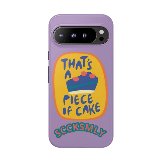 Light Purple "THAT'S A PIECE OF CAKE" Tough Phone Case for Google Pixel