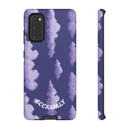 Lilac Pixel Cloud Tough Phone Case for Samsung