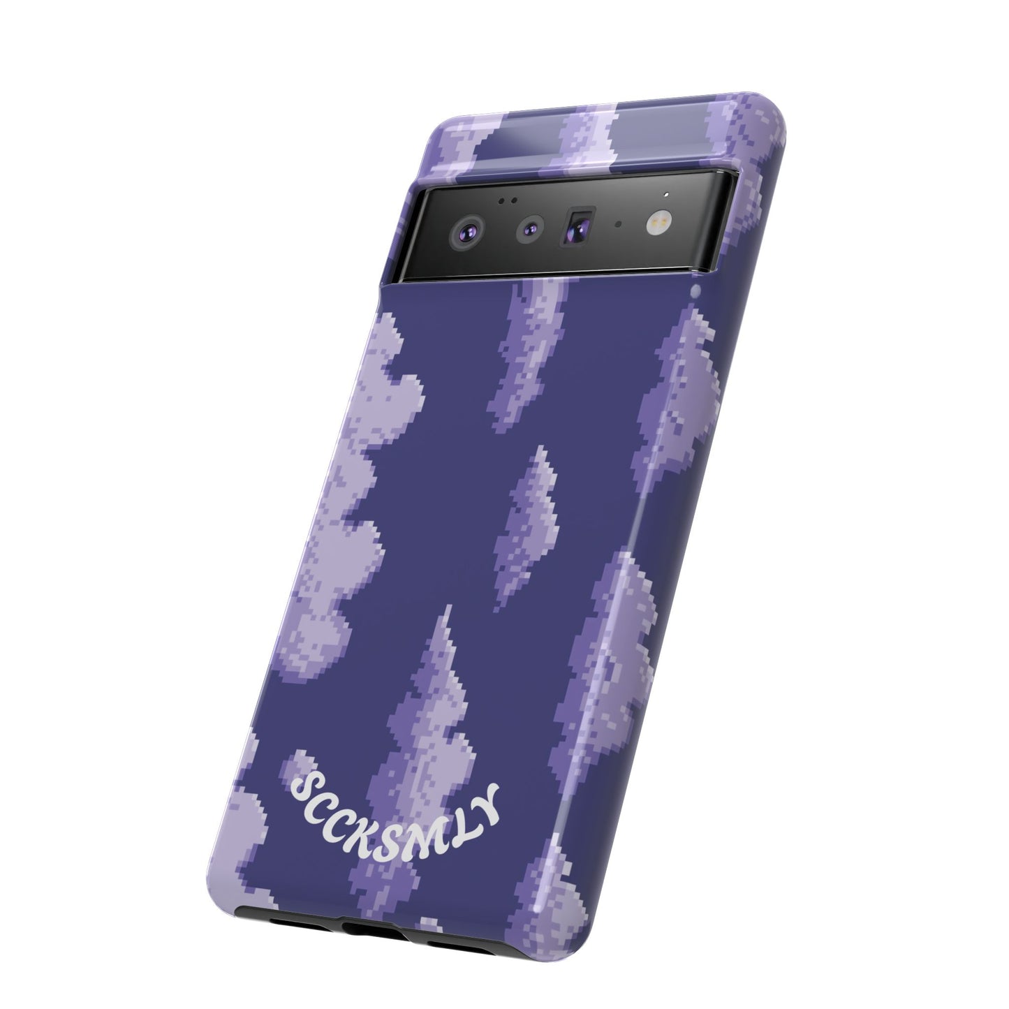Lilac Pixel Cloud Tough Phone Case for Google Pixel