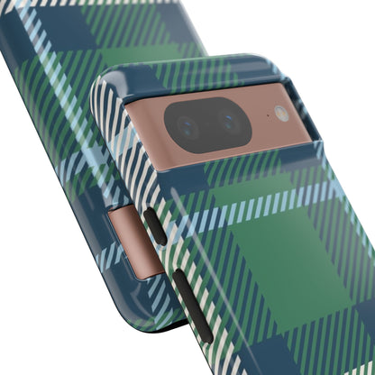 Earth and Sky Plaid Tough Phone Case for Google Pixel