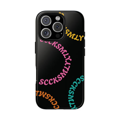 Y2K Wavy Script Tough Case for Apple- Black