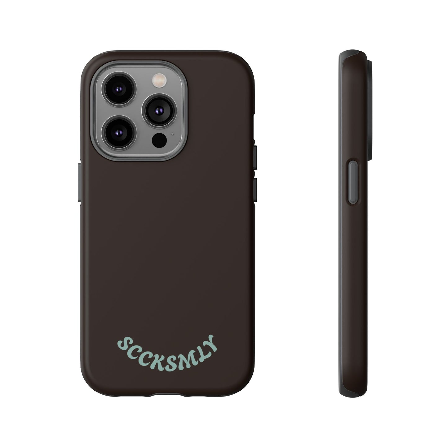 SOLID Espresso Mint Tough Phone Case for Apple