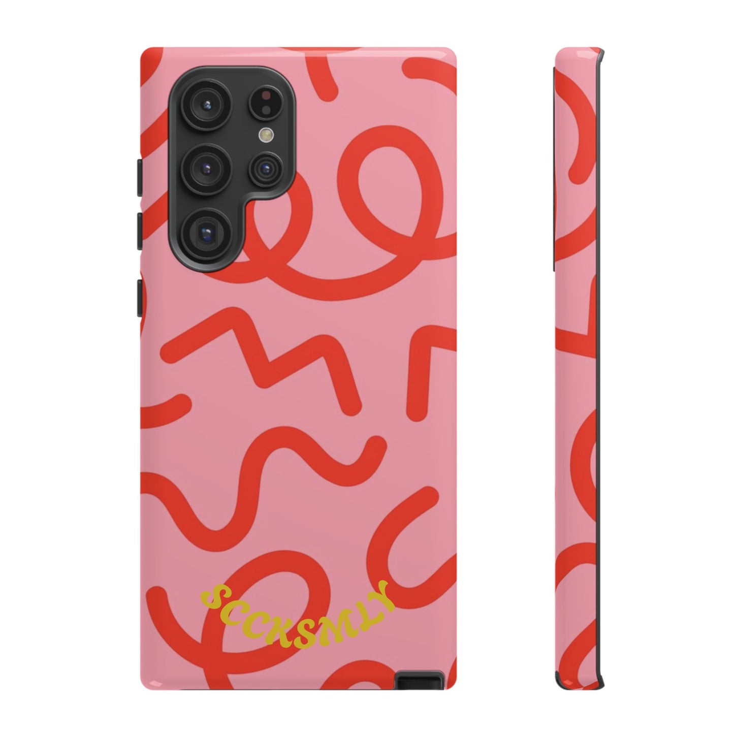Red Candy Swirls Tough Phone Case for Samsung