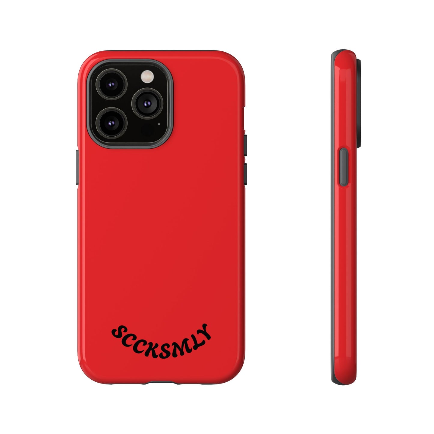 SOLID Screaming Red Tough Case for Apple
