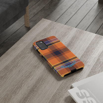 Orange Sickle Plaid Phone Case for Samsung