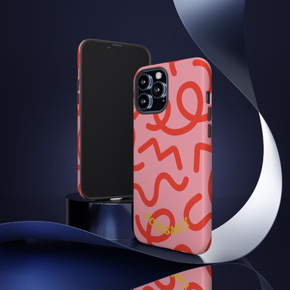 Red Candy Swirls Tough Case for Apple