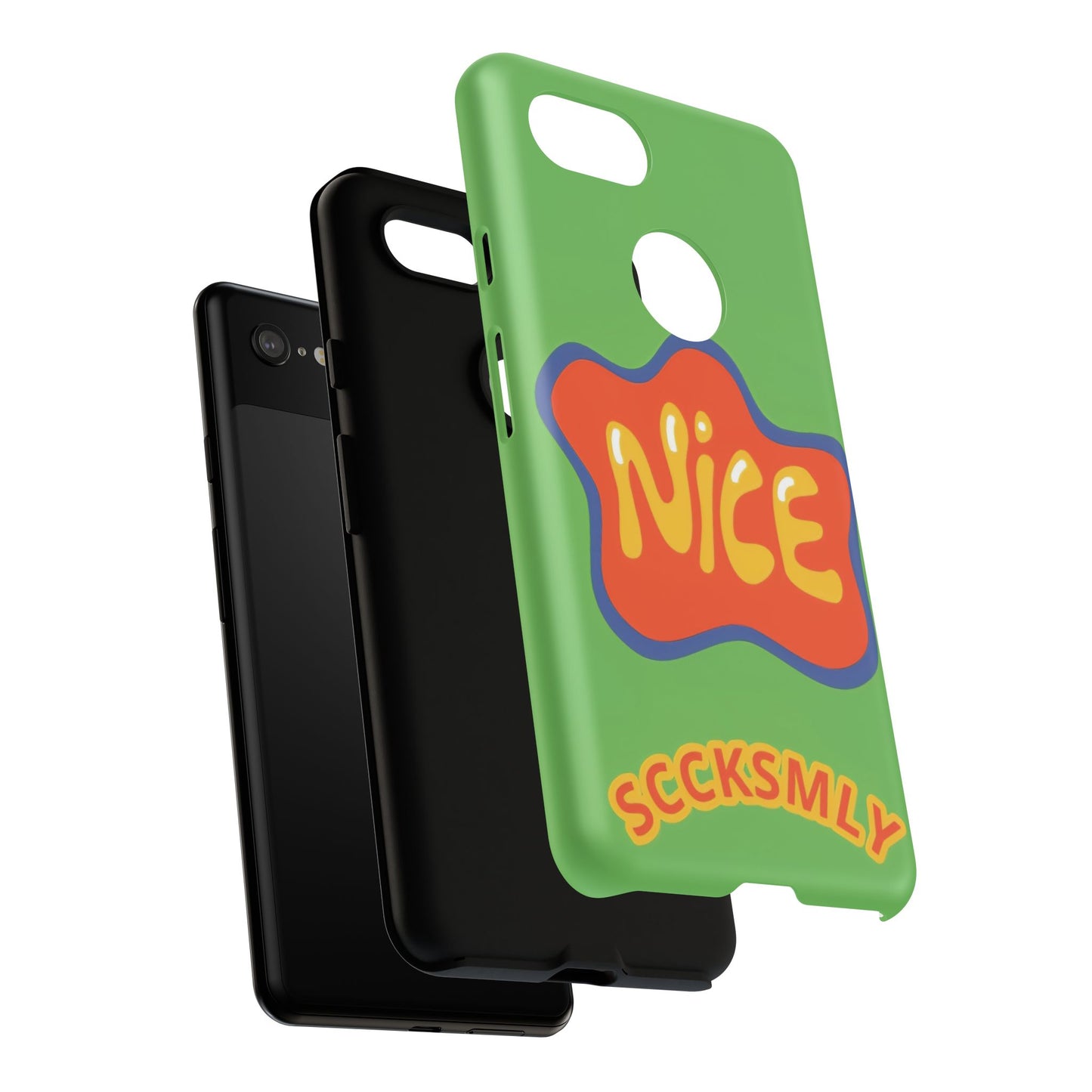 Green "NICE" Tough Phone Case for Google Pixel