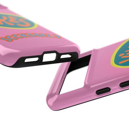 Pink "YIKES" Tough Phone Case for Google Pixel