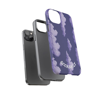 Lilac Pixel Cloud Tough Phone Case for Apple