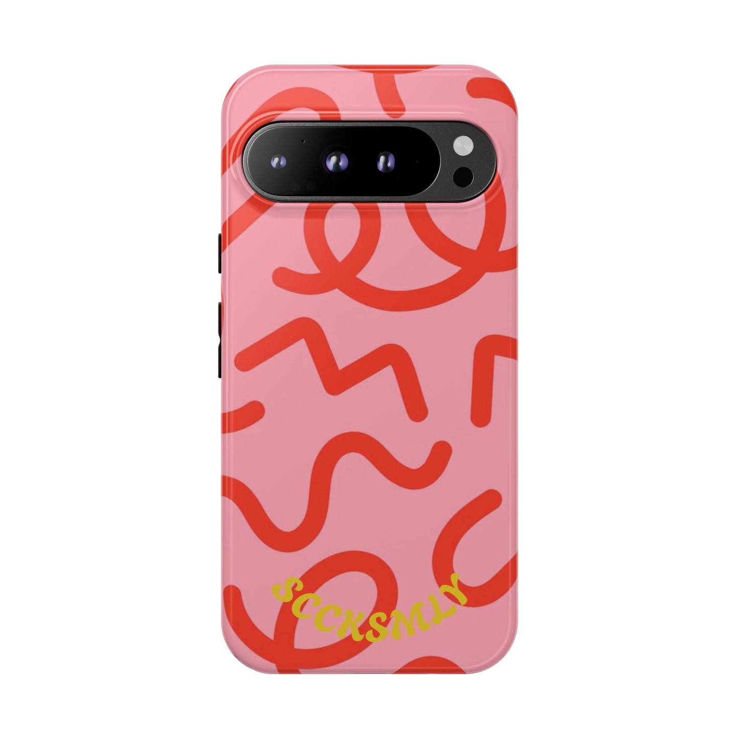 Red Candy Swirls Tough Phone Case for Google