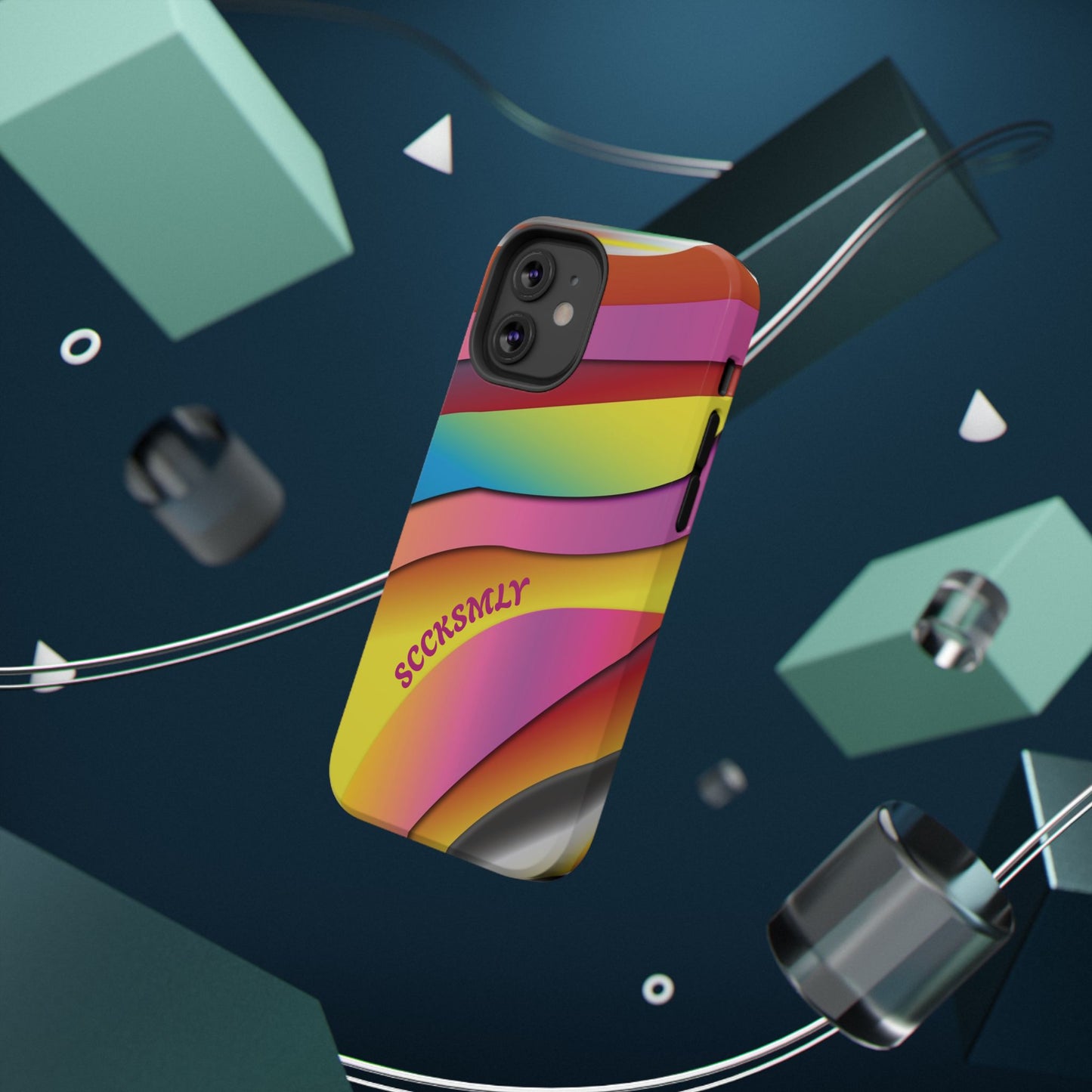 Modern Retro Rainbow Phone Case for Apple
