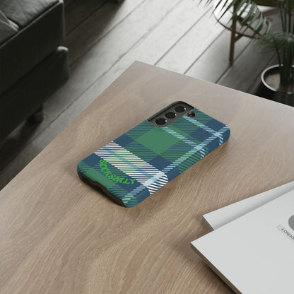 Earth and Sky Plaid Tough Phone Case for Samsung