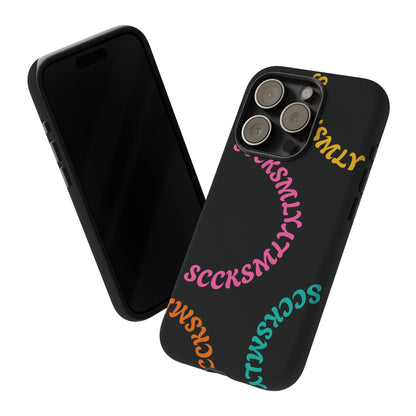 Y2K Wavy Script Tough Case for Apple- Black