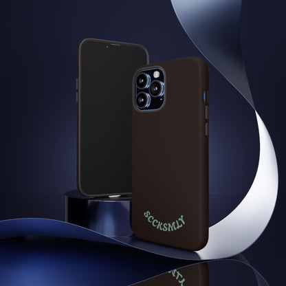 SOLID Espresso Mint Tough Phone Case for Apple