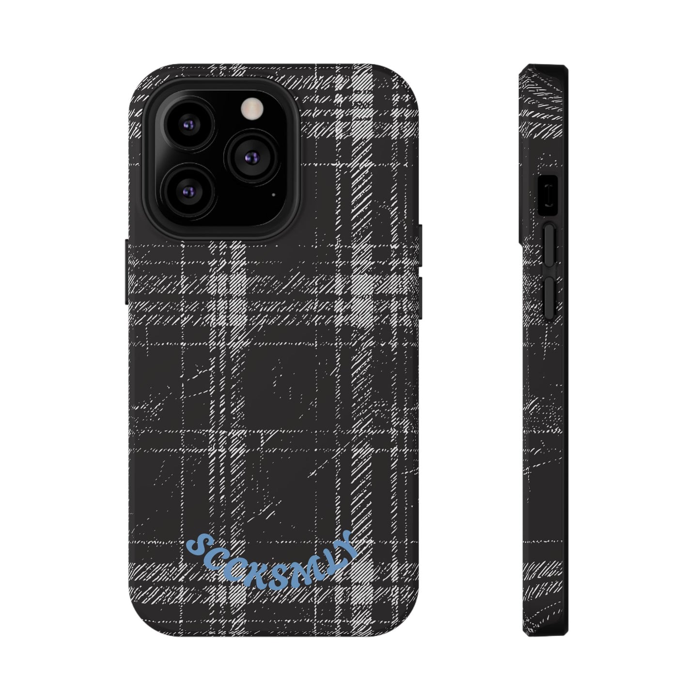 Smoky Grungy Plaid Phone Case for Apple