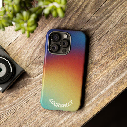 Faded Sunset Aura Tough Phone Case for Apple